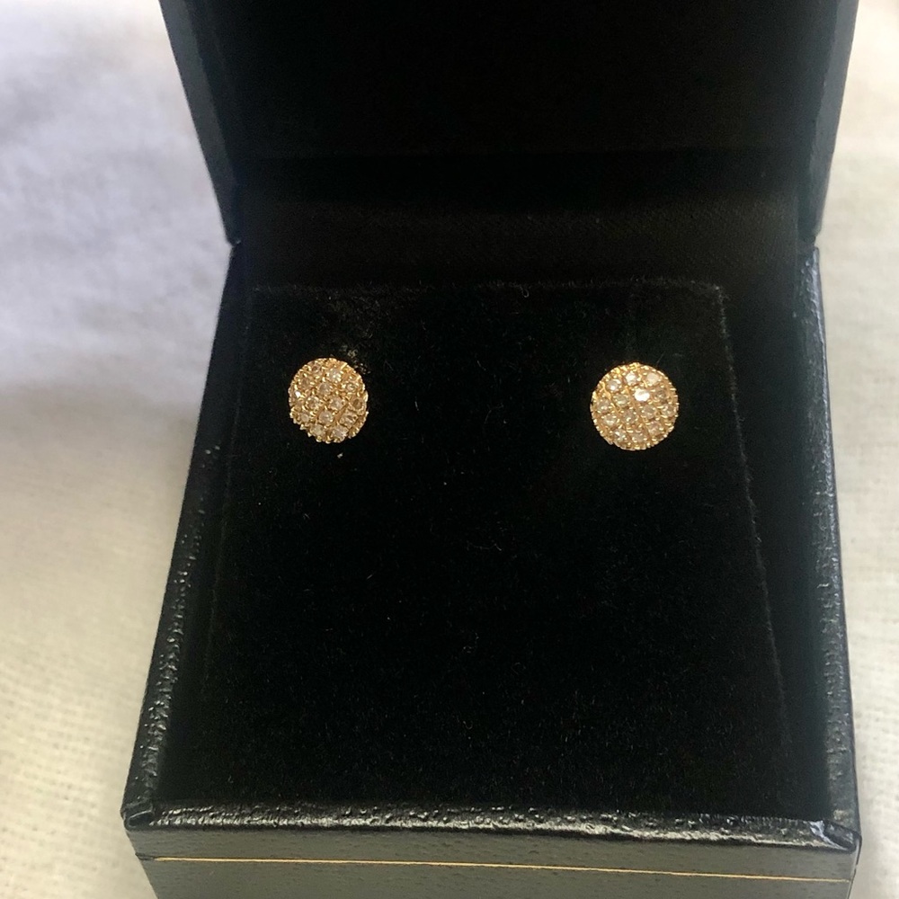 DANA REBECCA Lauren Joy Diamond and Gold Earrings